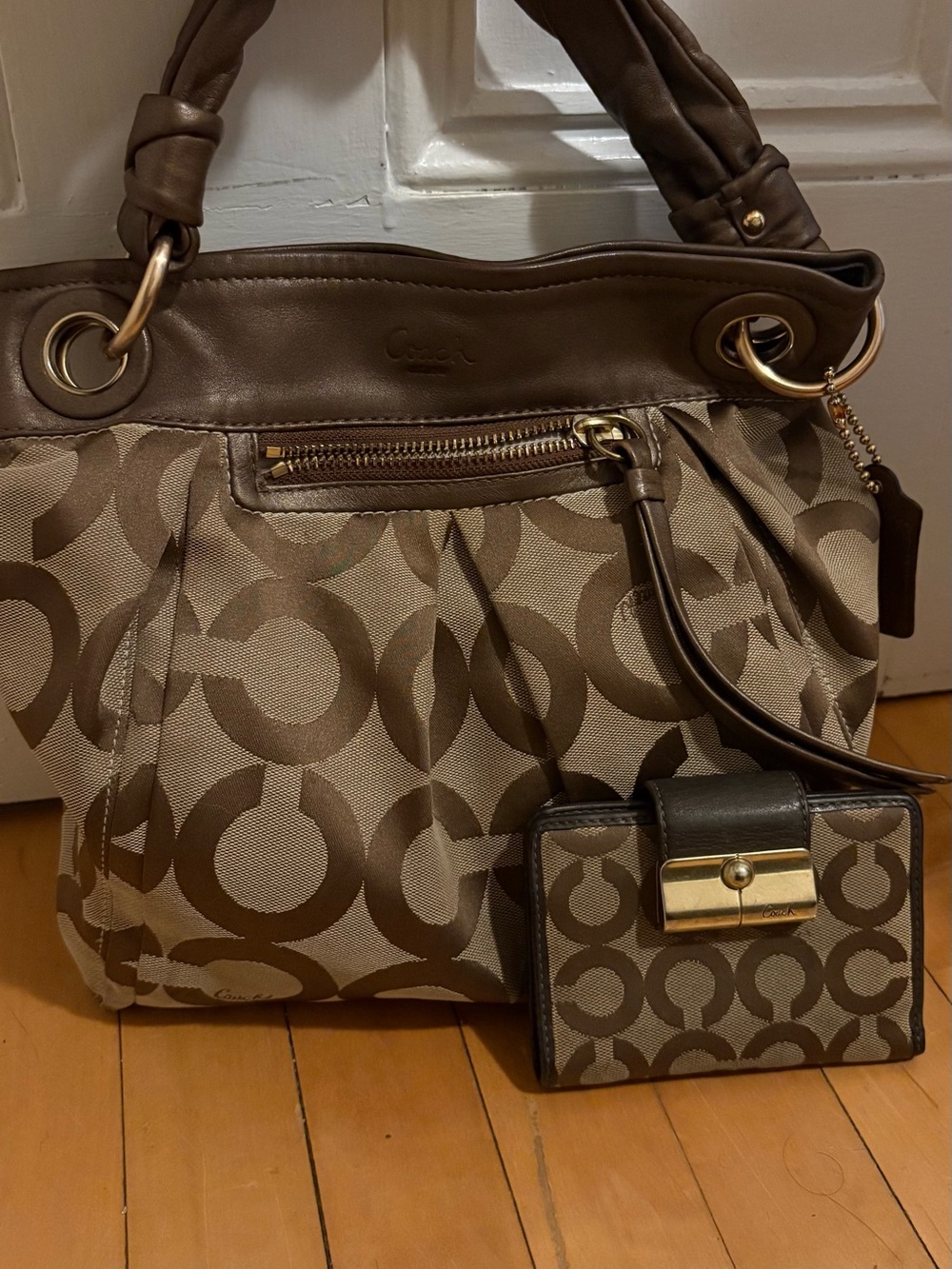 Vintage Coach Signature Bag + Wallet Bundle